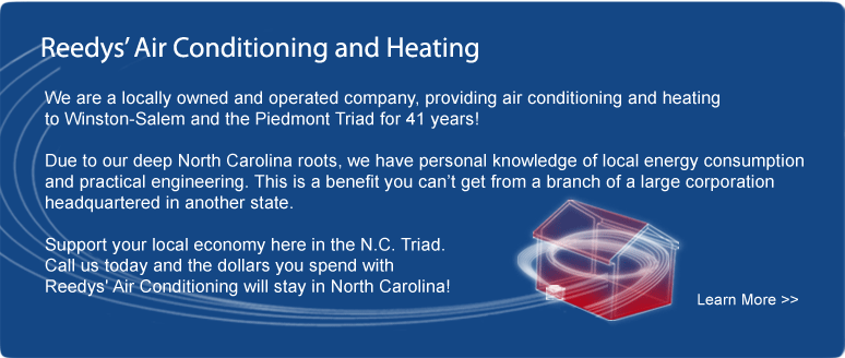 Reedys’ Heating & Air Conditioning in Winston-Salem provides expertise based on 37 years of serving the N.C. Triad.